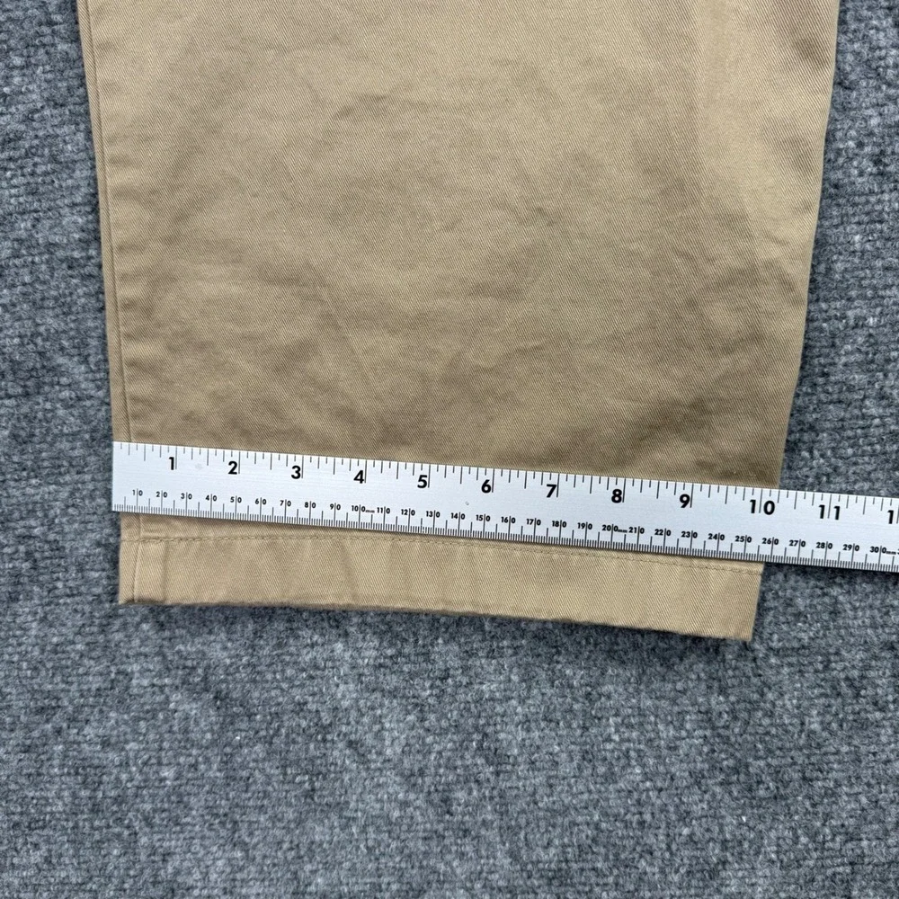 Duluth Trading Co Mens Khaki Pleated Chinos‎ Pants 42x30 100% Cotton
